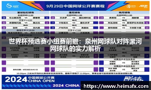 世界杯预选赛小组赛前瞻：泉州网球队对阵漯河网球队的实力解析